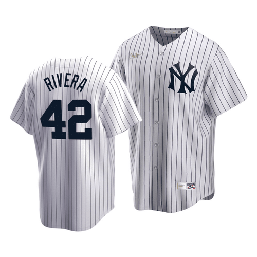 Men's New York Yankees Mariano Rivera #42 Cooperstown Collection White Home Jersey , MLB Jersey
