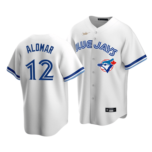 Men's Toronto Blue Jays Roberto Alomar #12 Cooperstown Collection White Home Jersey , MLB Jersey