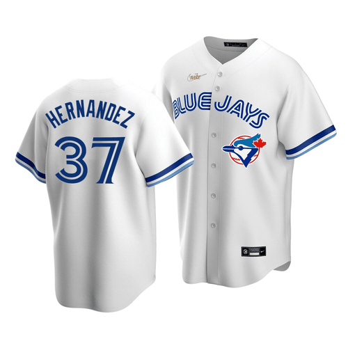 Men's Toronto Blue Jays Teoscar Hernandez #37 Cooperstown Collection White Home Jersey , MLB Jersey