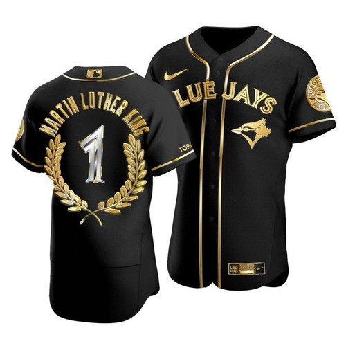 Toronto Blue Jays Martin Luther King Black Special Golden Edition Jersey , MLB Jersey
