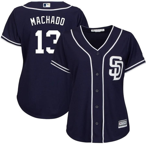 Manny Machado San Diego Padres Majestic Women's Cool Base Player Jersey - Navy , MLB Jersey