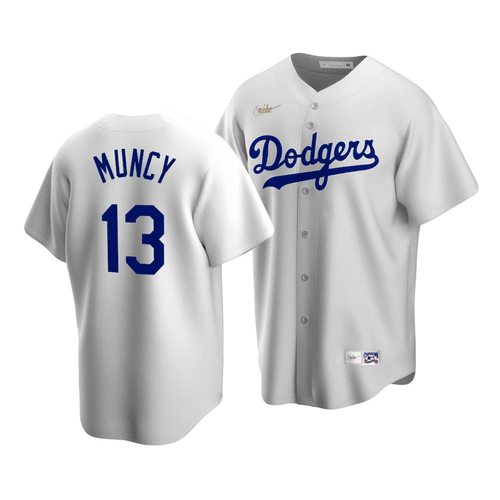 La Dodgers Jersey 2023, Men's Los Angeles Dodgers Max Muncy #13 Cooperstown Collection White Home Jersey , MLB Jersey