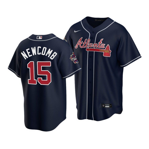 Atlanta Braves Sean Newcomb #15 2021 MLB All-Star Game Patch Jersey Navy , MLB Jersey
