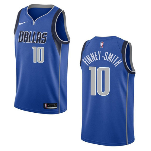 Men's Dallas Mavericks #10 Dorian Finney-Smith Icon Swingman Jersey - Blue , Basketball Jersey