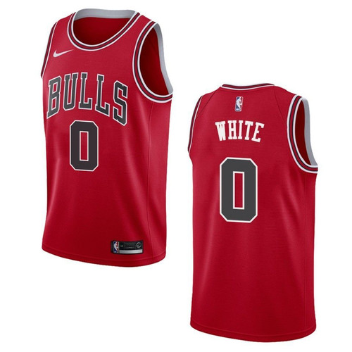 Men's Chicago Bulls #0 Coby White Icon Swingman Jersey - Red , Basketball Jersey