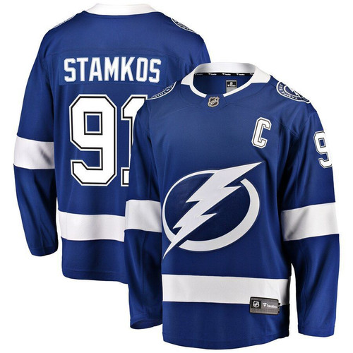 Steve Stamkos Tampa Bay Lightning Wairaiders Breakaway Player Jersey - Blue , NHL Jersey, Hockey Jerseys