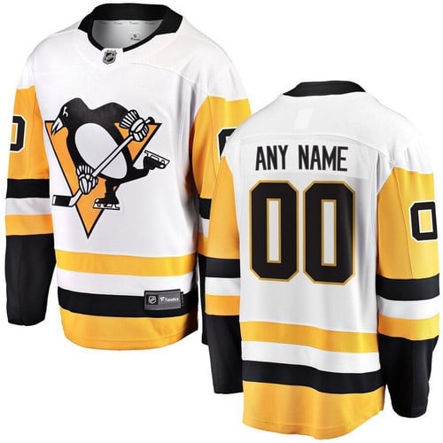 Men's Pittsburgh Penguins Wairaiders Away Breakaway Custom Jersey - White , NHL Jersey, Hockey Jerseys