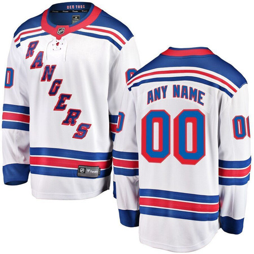 Men's New York Rangers Wairaiders Away Breakaway Custom Jersey - White , NHL Jersey, Hockey Jerseys