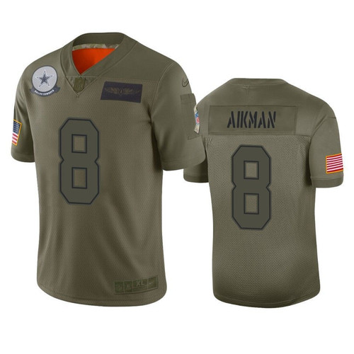 Dallas Cowboys Troy Aikman Camo 2019 Salute to Service Limited Jersey