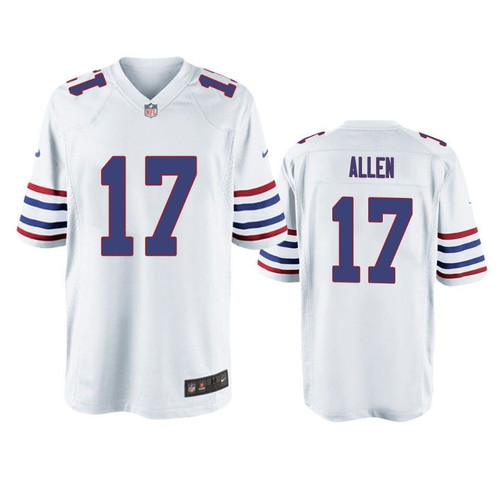 Buffalo Bills Josh Allen White Throwback Game Jersey - Youth