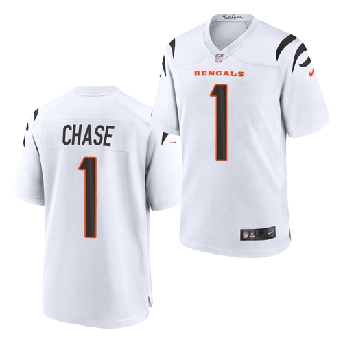Cincinnati Bengals Ja'Marr Chase 2021 NFL Draft Game Jersey - White