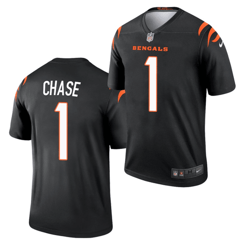 Cincinnati Bengals Ja'Marr Chase 2021 NFL Draft Black Legend Jersey