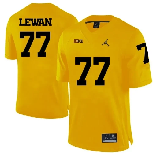 Michigan Wolverines Yellow Taylor Lewan Football Jersey , NCAA jerseys