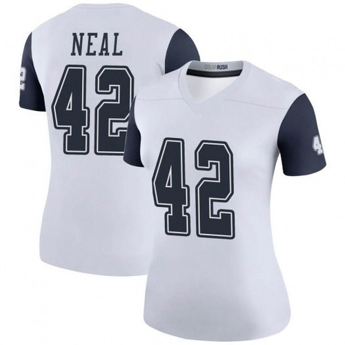 Keanu Neal Dallas Cowboys Legend White Color Rush Jersey - Women's
