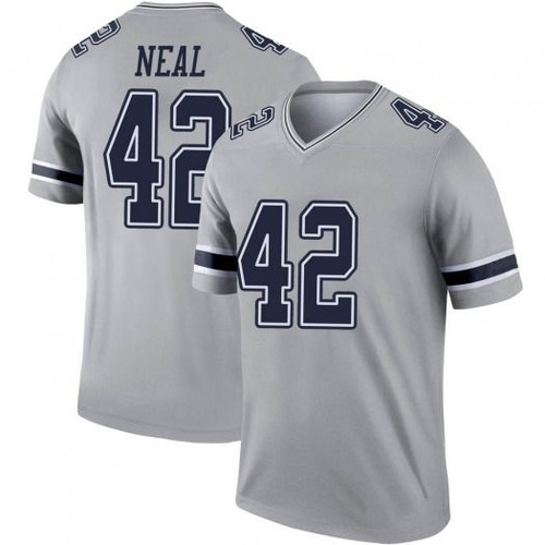 Keanu Neal Dallas Cowboys Legend Gray Inverted Jersey - Men's