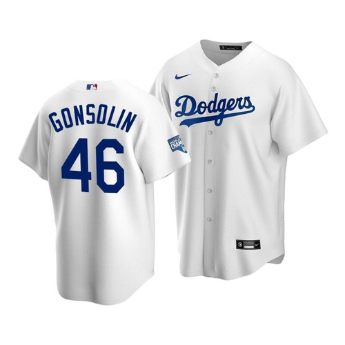 Youth Los Angeles Dodgers Tony Gonsolin #46 2020 World Series Champions Home Replica Jersey White , MLB Jersey