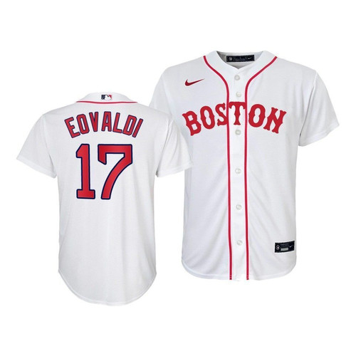 Boston Red Sox Nathan Eovaldi #17 2021 Patriots' Day Replica YouthWhite Jersey