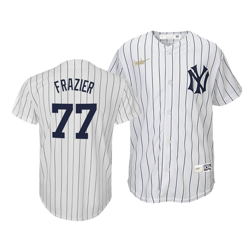 Youth Cooperstown Collection Yankees Clint Frazier #77 Home 2020 Jersey White , MLB Jersey
