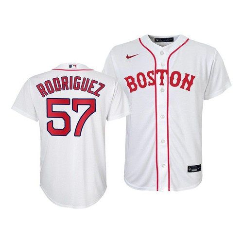 Boston Red Sox Eduardo Rodriguez #57 2021 Patriots' Day Replica YouthWhite Jersey