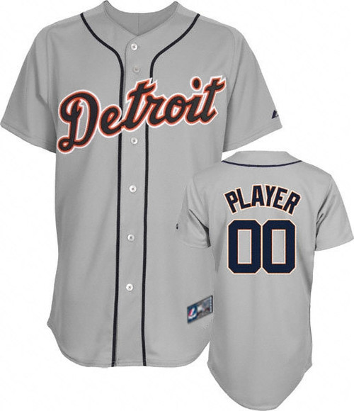 Replica Custom Youth Detroit Tigers Gray Road Jersey
