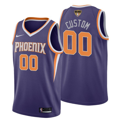 Phoenix Suns 2021 NBA Finals #00 Custom Purple Jersey Icon Swingman - Youth