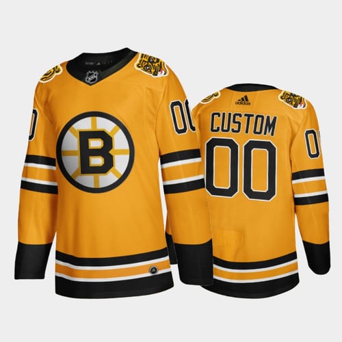 Boston Bruins adidas 2020/21 Reverse Retro Authentic Jersey - Yellow