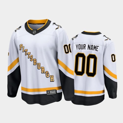Men's Pittsburgh Penguins Custom #00 Special Edition White 2021 Jersey