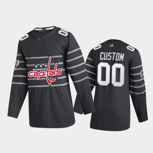 Men's Washington Capitals Custom #00 2020 NHL All-Star Game  Gray Jersey