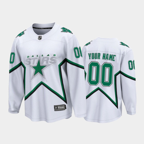 Youth's Dallas Stars Custom #00 Special Edition White 2021 Jersey
