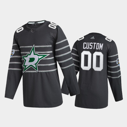 Men's Dallas Stars Custom #00 2020 NHL All-Star Game  Gray Jersey