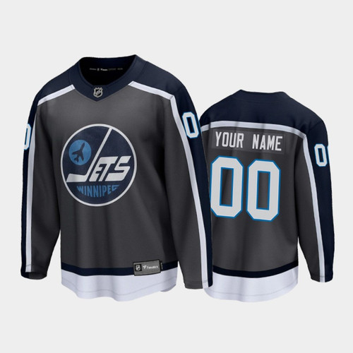 Youth's Winnipeg Jets Custom #00 Special Edition Gray 2021 Jersey