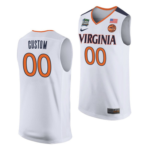 NCAA Basketball Virginia Cavaliers Custom White 2019-20 Away Jersey - Men