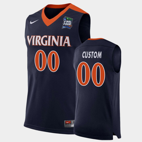 Virginia Cavaliers Navy 2019 Final-Four Basketball Custom Jersey - Youth