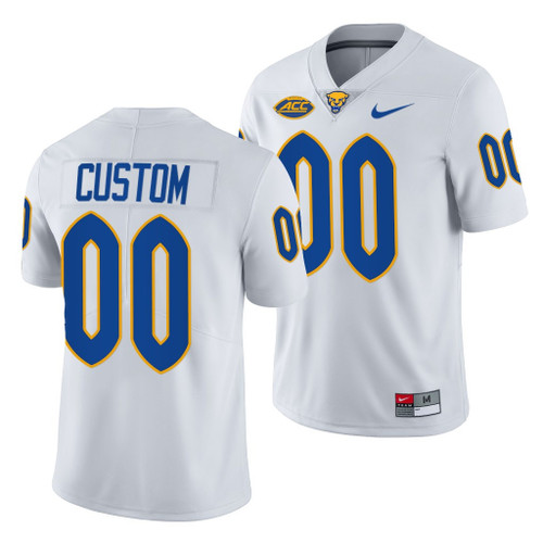 Pitt Panthers Custom #00 White College Football Jersey Limited - Youth