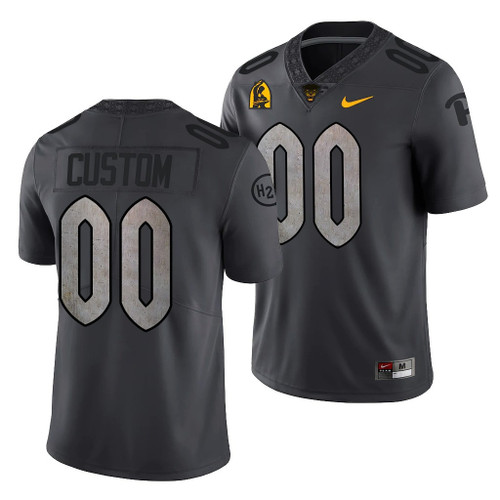 Pitt Panthers Custom 00 Anthracite 2021-22 Steel City Limited Football Jersey Men