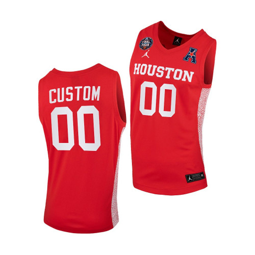 Houston Cougars Custom 2021 March Madness Final Four Scarlet Home Jersey - Youth