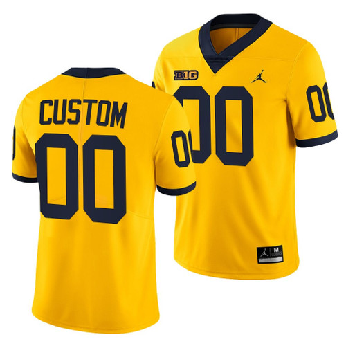 Michigan Wolverines Custom 00 Maize 2021-22 College Football Limited Jersey Men