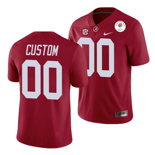 Men Alabama Crimson Tide Custom 2021 Rose Bowl Crimson College Football Jersey