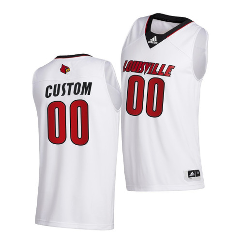 Louisville Cardinals Custom White 2020-21 College Basketball Swingman Jersey Men
