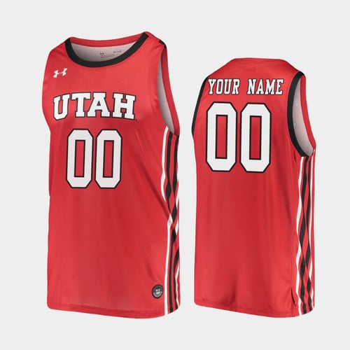 Men Utah Utes Custom Red 2019-20 Replica College Basketball Jersey