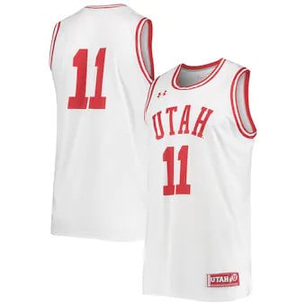 Youth Under Armour Custom White Utah Utes Replica Basketball Jersey