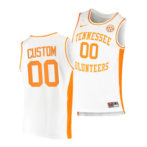 Tennessee Volunteers Custom White 2021 Replica College Basketball Jersey Youth