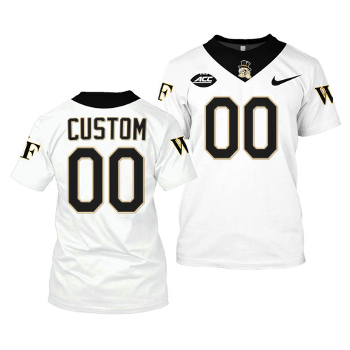 Wake Forest Demon Deacons 00 Custom White 2021-22 College Football Replica Jersey Youth