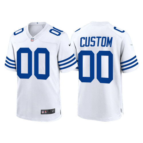 Custom Nfl Jersey, Youth Custom Indianapolis Colts 2021 White Throwback Game Jersey