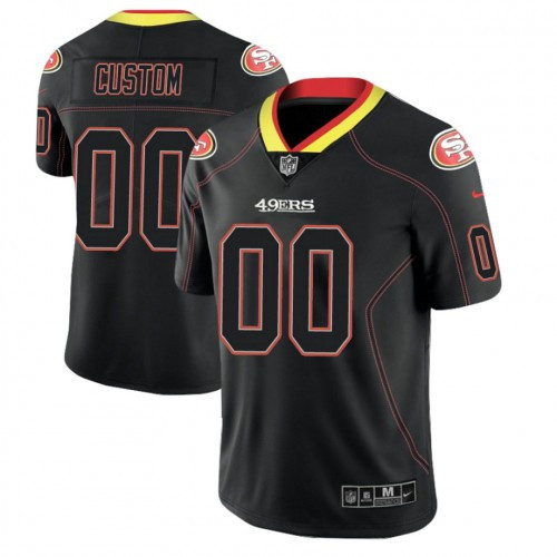 Custom Nfl Jersey, Youth San Francisco 49ers 2018 Lights Out Color Rush Limited Black Customized Jersey