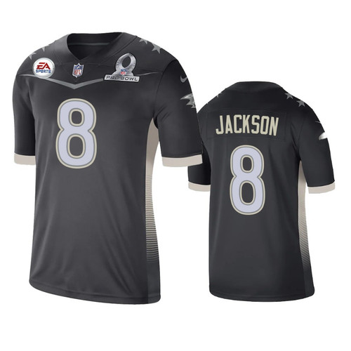 Baltimore Ravens Lamar Jackson Anthracite 2021 AFC Pro Bowl Game Jersey