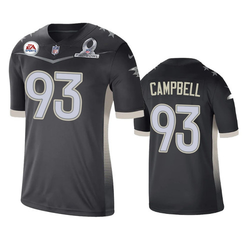 Baltimore Ravens Calais Campbell Anthracite 2021 AFC Pro Bowl Game Jersey
