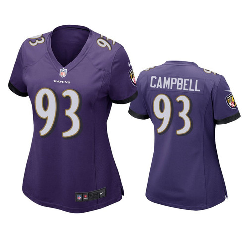 Women's Baltimore Ravens Calais Campbell Purple Game Jersey