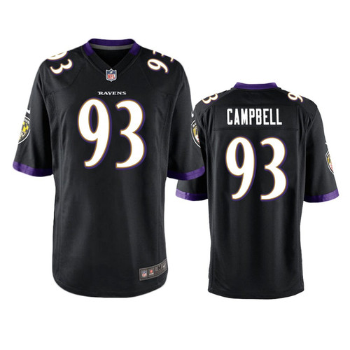 Baltimore Ravens Calais Campbell Black Game Jersey - men's