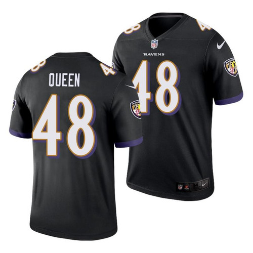 Patrick Queen #48 Baltimore Ravens Black 2020 Draft Game Jersey - Mens